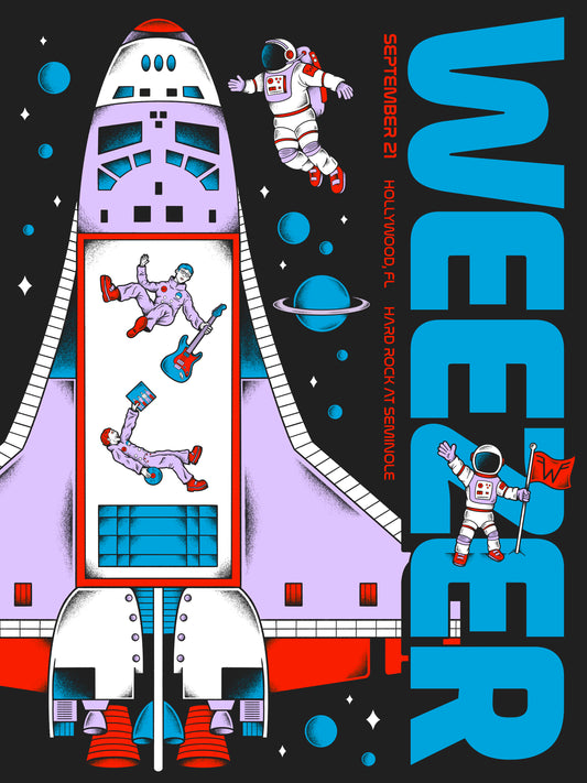 Weezer Poster- September 21, 2024 Hollywood FL